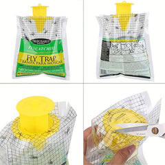 6pcs Outdoor Hanging Fly Trap Disposable Horse Ranch Fly Trap Bag