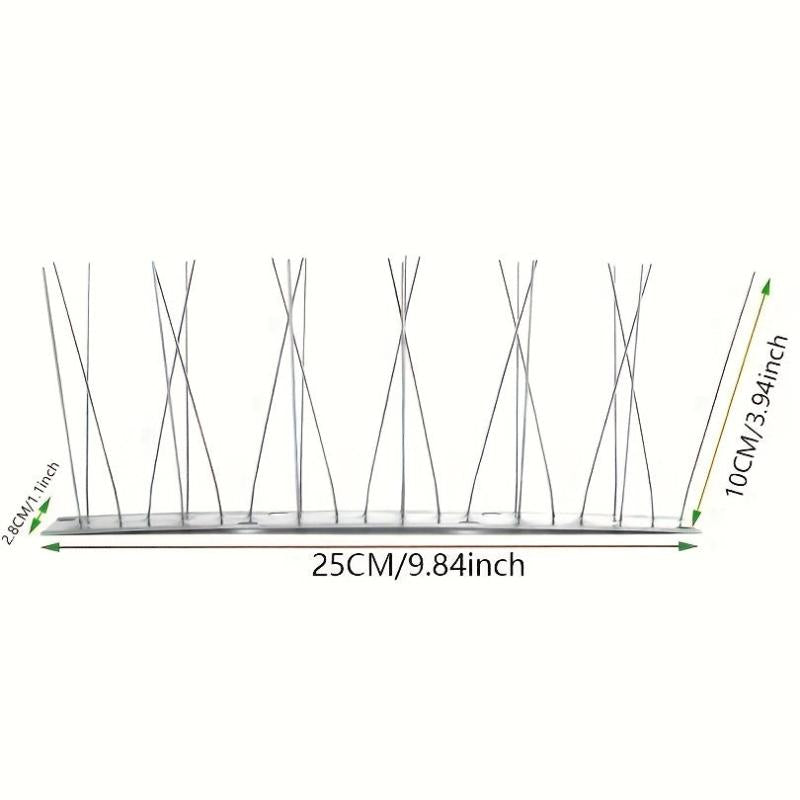 Stainless Steel Anti-Bird Base with 12 Needles - Crow and Woodpecker Deterrent