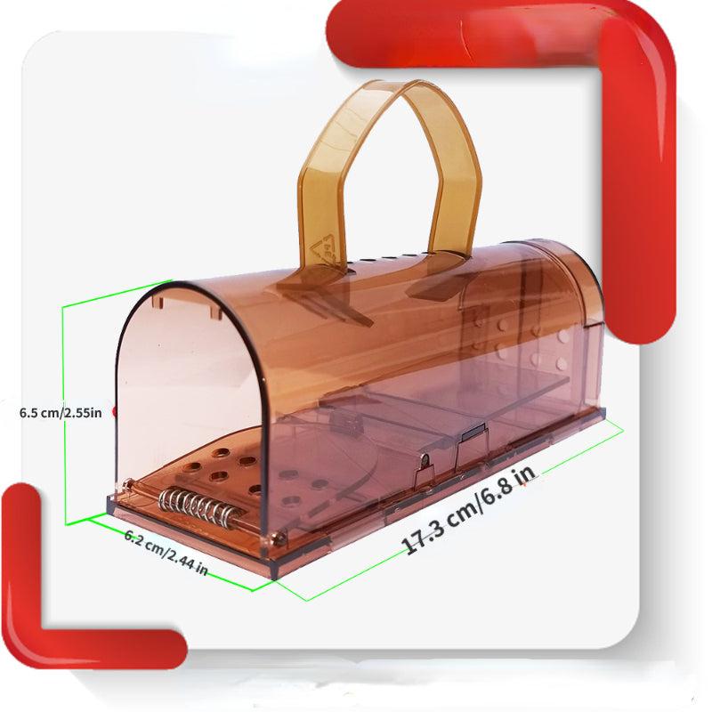 2-Pack Small Live Mouse Traps w/ Carrying Handle, Reusable Indoor/Outdoor Mous