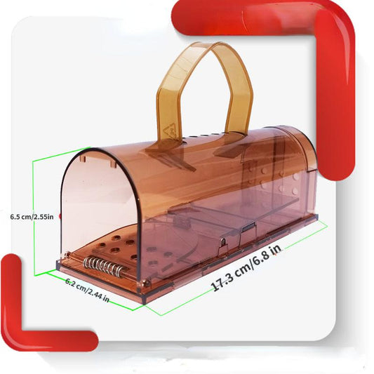 2-Pack Small Live Mouse Traps w/ Carrying Handle, Reusable Indoor/Outdoor Mous