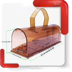2-Pack Small Live Mouse Traps w/ Carrying Handle, Reusable Indoor/Outdoor Mous