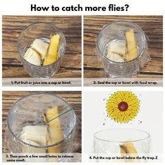 36pcs Sunflower Window Fly Traps Indoor Sticky Insect Trap
