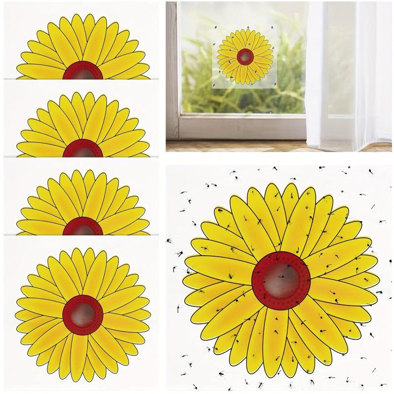 36pcs Sunflower Window Fly Traps Indoor Sticky Insect Trap