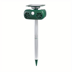Solar Powered Ultrasonic Animal Repeller with Motion Sensor & Lights