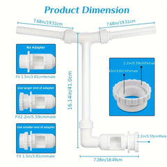 Pool Waterfall Fountain w/ 2 Adjustable Heads
