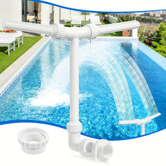 Pool Waterfall Fountain w/ 2 Adjustable Heads