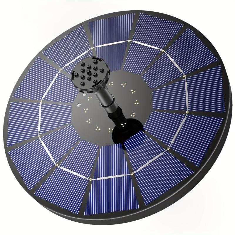 Solar Bird Bath Fountain w/ 6 Nozzles & 1500mAh