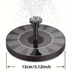 Solar Bird Bath Fountain w/ 6 Nozzles & 1500mAh