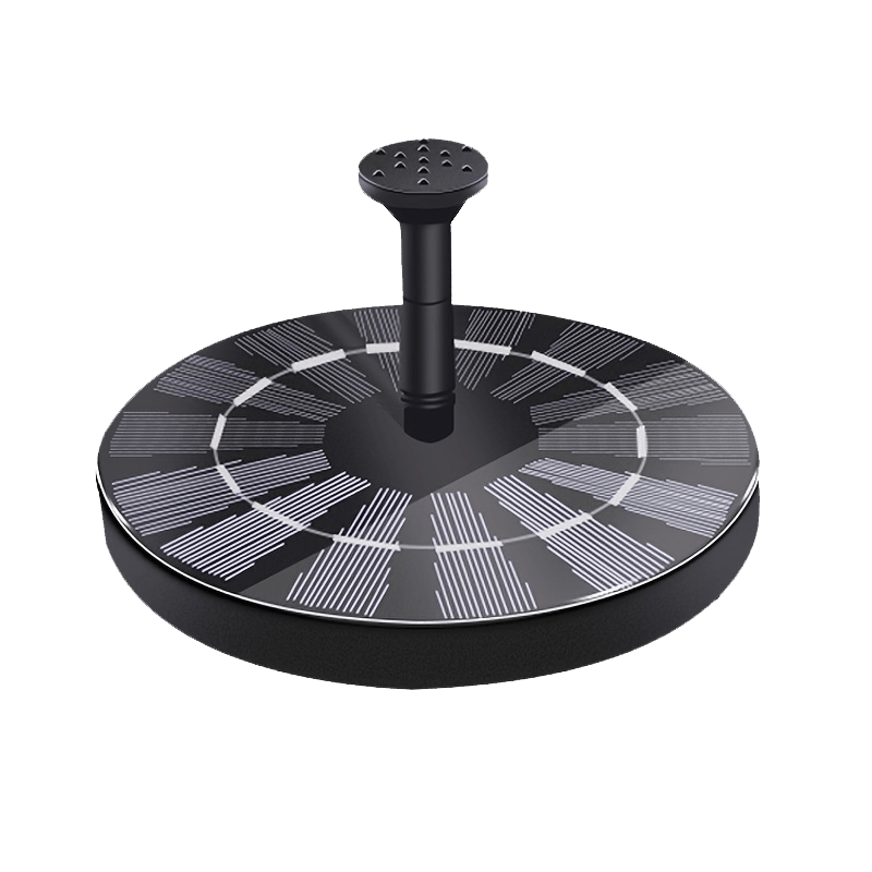 Circular Solar Fountain Outdoor Pool Bird Bath Courtyard Garden Fountain
