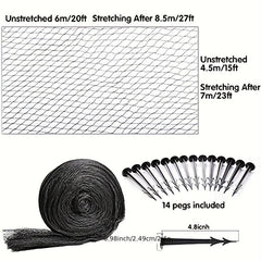 Heavy Duty Pond Net Kit 4.57x6.1m, Pool Protection Net, Skimmer Net