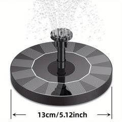 5W Solar Fountain Pump with 6 Nozzles for Bird Baths Ponds Gardens Fish Tanks