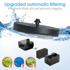 3W Solar Fountain Water Pump with LED, 160mm Panel & 7 Nozzles
