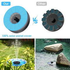 3W Solar Fountain Water Pump with LED, 160mm Panel & 7 Nozzles