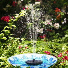 3W Solar Fountain Water Pump with LED, 160mm Panel & 7 Nozzles