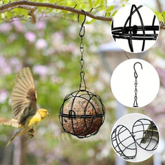 Metal Bird Feeder Ball Shape Hanging Feeder Outdoor Garden Backyard Birding