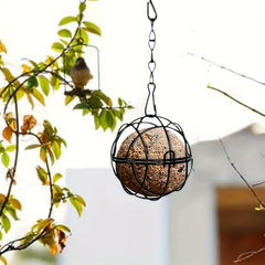Metal Bird Feeder Ball Shape Hanging Feeder Outdoor Garden Backyard Birding