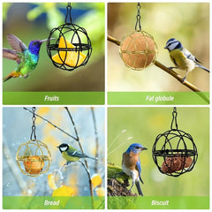 Metal Bird Feeder Ball Shape Hanging Feeder Outdoor Garden Backyard Birding