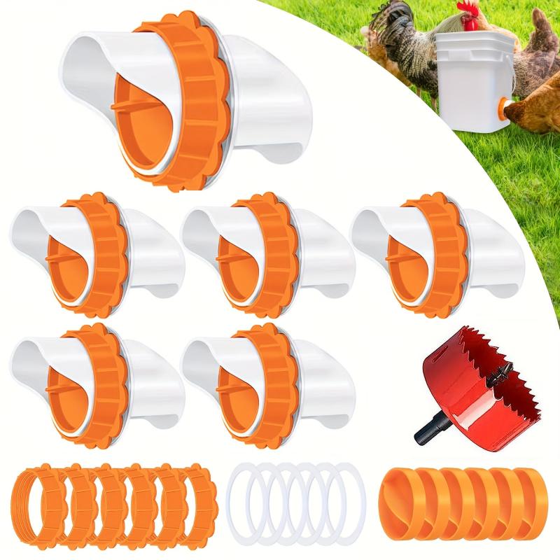 2pcs Automatic Poultry Feeder Waterproof Rodent Resistant
