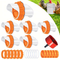 2pcs Automatic Poultry Feeder Waterproof Rodent Resistant