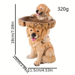Outdoor Bird Feeder Bird Bath Garden Decor Dog Rooster Ornament