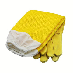 Thick Goatskin Beekeeping Gloves Long Ventilated Mesh