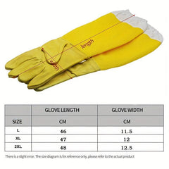 Thick Goatskin Beekeeping Gloves Long Ventilated Mesh