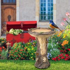 Resin Bird Bath Wild Bird Feeder Garden Decoration