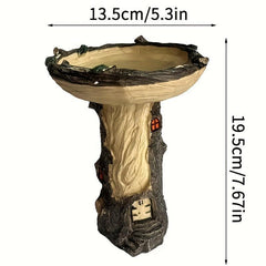 Resin Bird Bath Wild Bird Feeder Garden Decoration