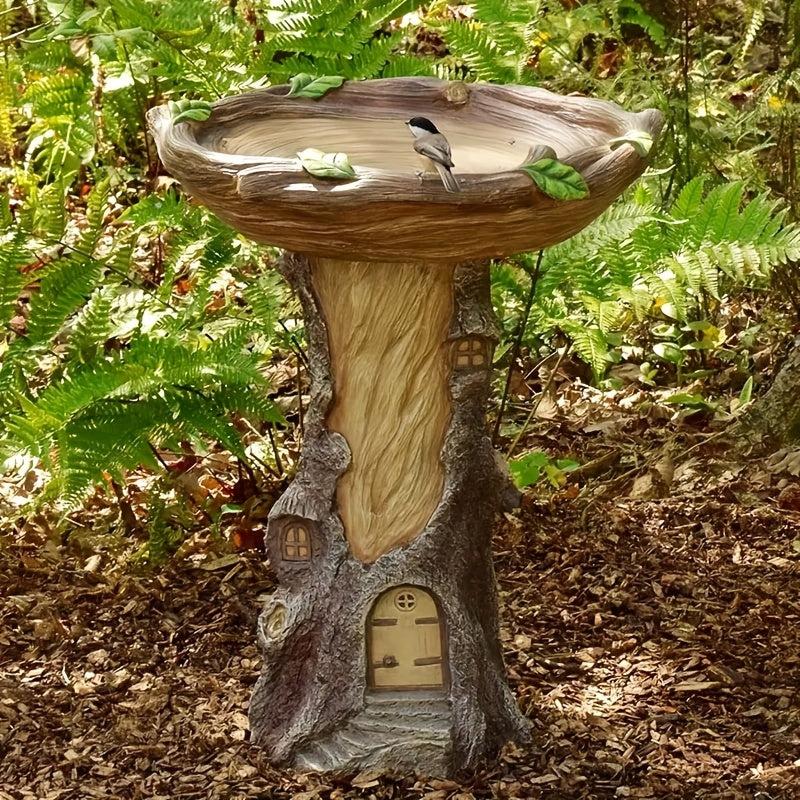 Resin Bird Bath Wild Bird Feeder Garden Decoration