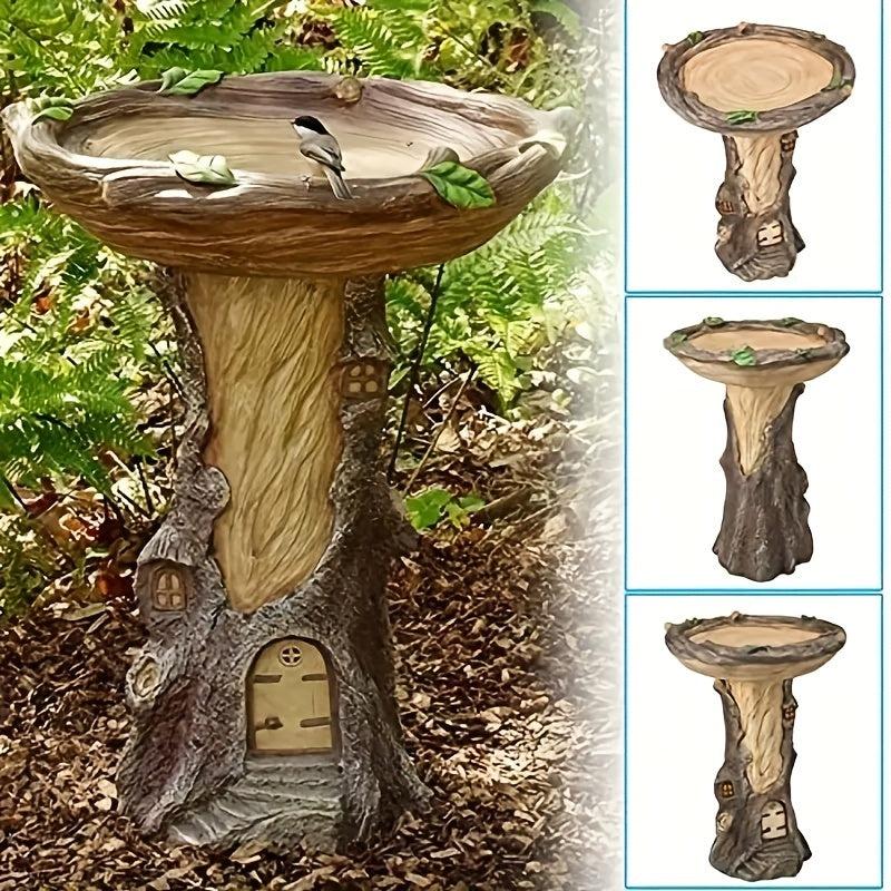 Resin Bird Bath Wild Bird Feeder Garden Decoration