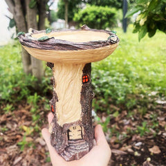 Resin Bird Bath Wild Bird Feeder Garden Decoration
