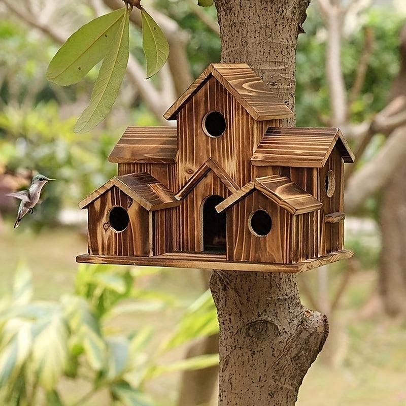 Wooden Bird Feeder Garden Decor Yard Farm Hummingbird Fall Decor