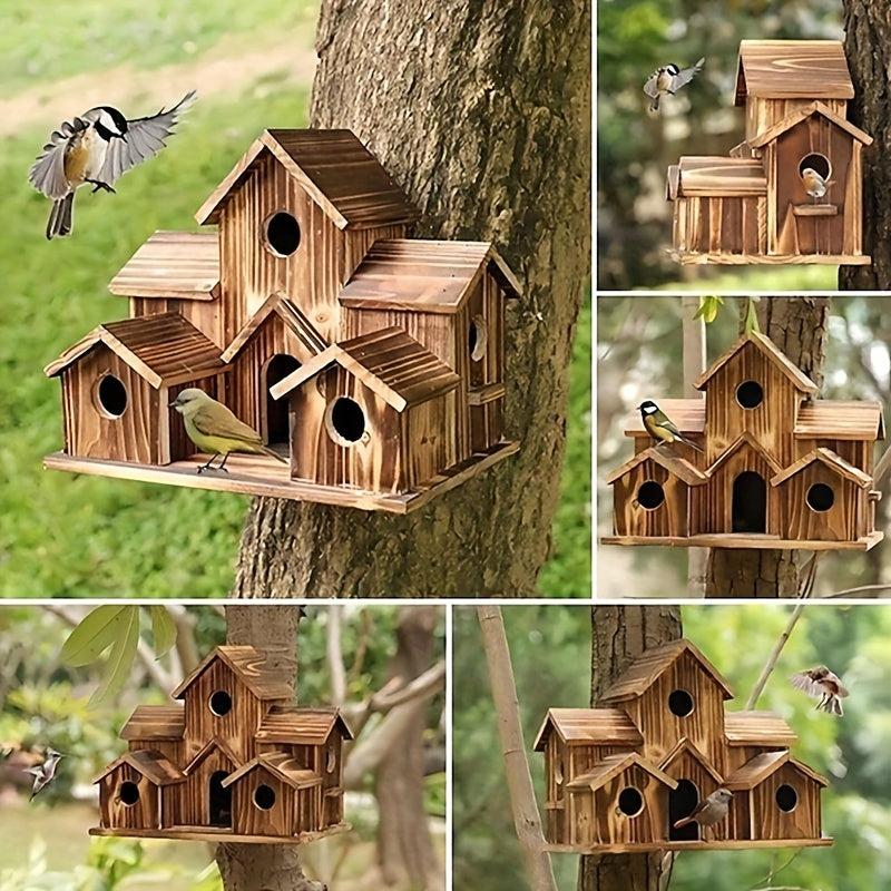 Wooden Bird Feeder Garden Decor Yard Farm Hummingbird Fall Decor