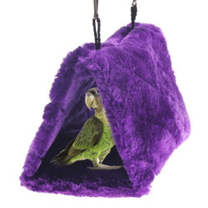 Plush Bird Hammock Snuggle Bird Cage Hanging Hut Parrot Plush Snuggle
