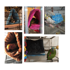 Plush Bird Hammock Snuggle Bird Cage Hanging Hut Parrot Plush Snuggle
