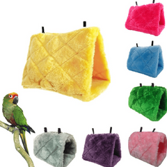 Plush Bird Hammock Snuggle Bird Cage Hanging Hut Parrot Plush Snuggle