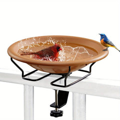 Deck Mounted Bird Bath Bowl Spa with Sturdy Steel Clamp