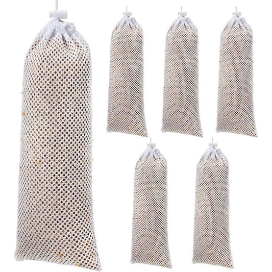 6pcs Bird Feeder Sock Instant Seed Sack for Outdoor Garden Decor Yard