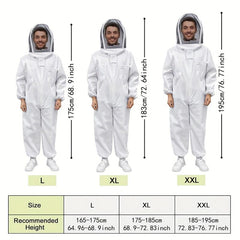 Professional Beekeeping Suit with Ventilated Veil Hood