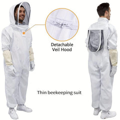 Professional Beekeeping Suit with Ventilated Veil Hood
