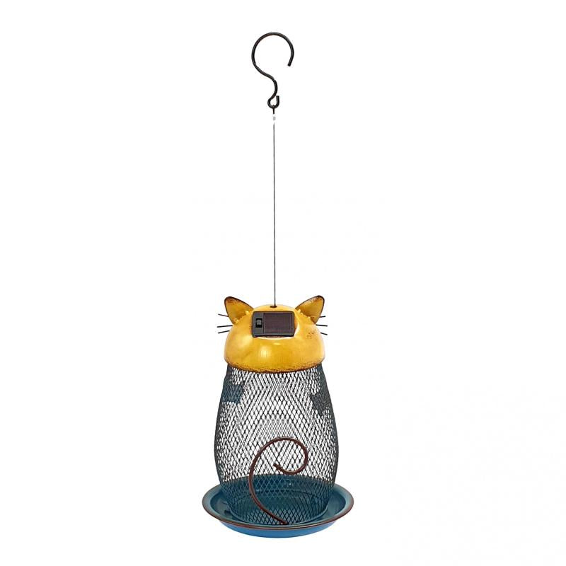 Solar-Powered Hanging Bird Feeder for Cats & Birds