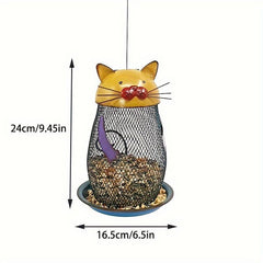Solar-Powered Hanging Bird Feeder for Cats & Birds