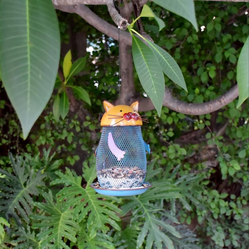Solar-Powered Hanging Bird Feeder for Cats & Birds