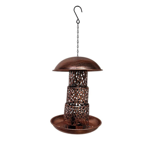 3 Tier Outdoor Bird Feeder Metal with 2 Water Cups Large Capacity