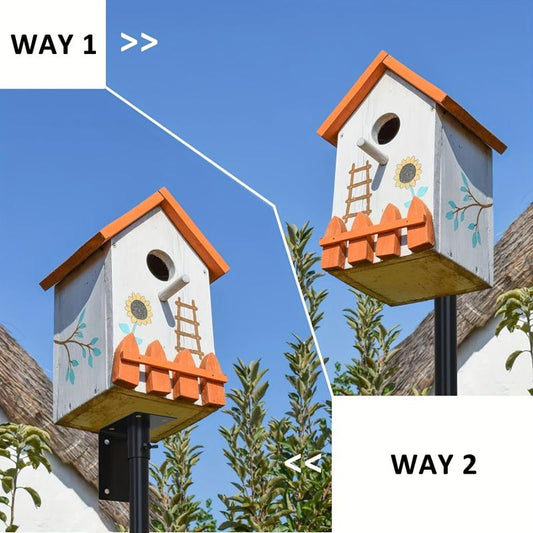 Adjustable Heavy Duty Bird Feeder Pole Mount Kit for Outdoors