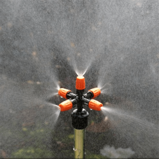 Automatic 360 Rotating Water Sprinkler - 5 Nozzles Included