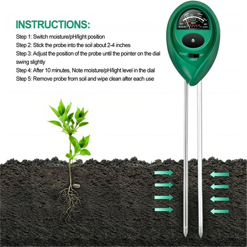 Discover Your Soil with 3-in-1 Tester Kit