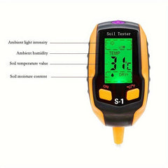 4 in 1 Soil pH Meter Plant Thermometer Moisture Tester