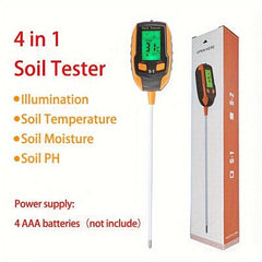 4 in 1 Soil pH Meter Plant Thermometer Moisture Tester