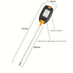 4 in 1 Soil pH Meter Plant Thermometer Moisture Tester